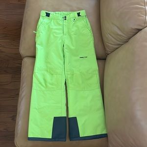 Arctic youth Ski/snow pants size Youth Large lime green
